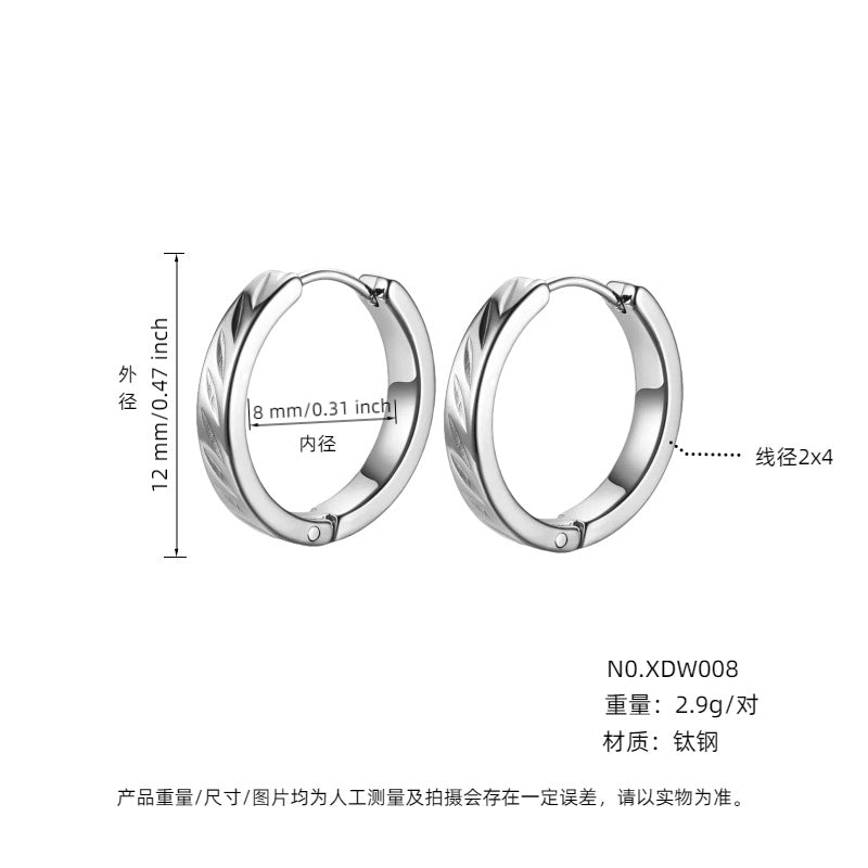 Wholesale Titanium steel hoop earrings