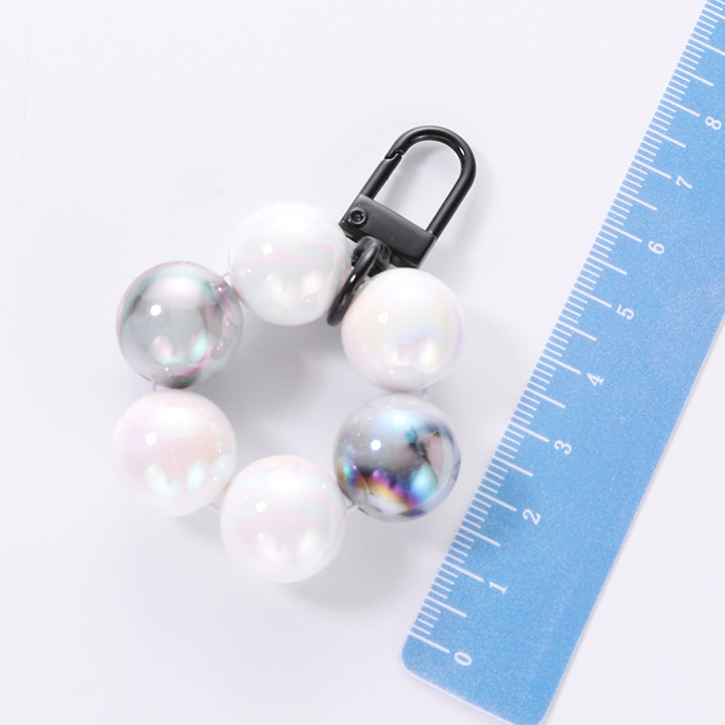 Wholesale Colored Acrylic Beaded Keychain Bag Hanging Accessories ACC-KC-HuiMei013