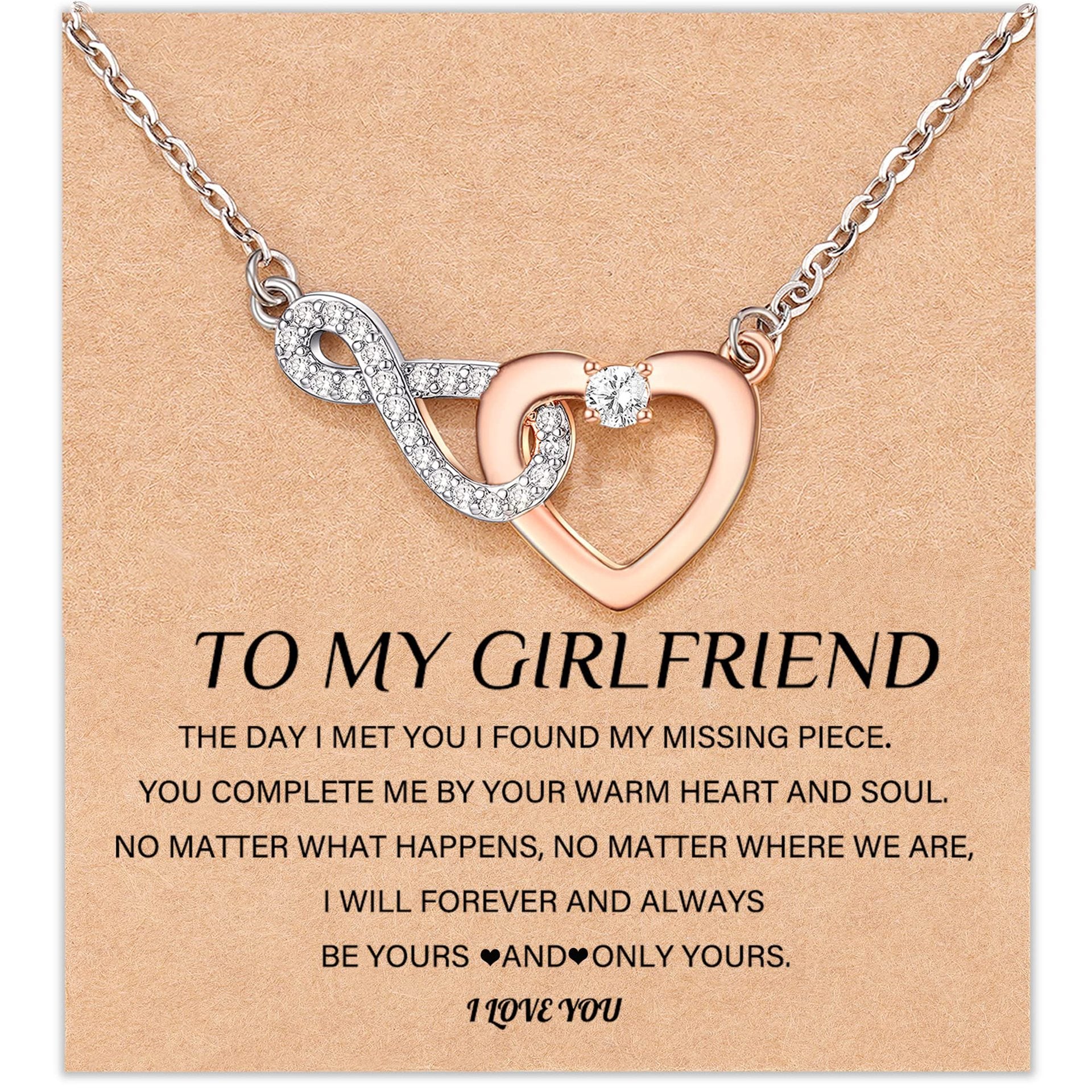 Wholesale Rose gold love necklace lovers eternal clavicle chain