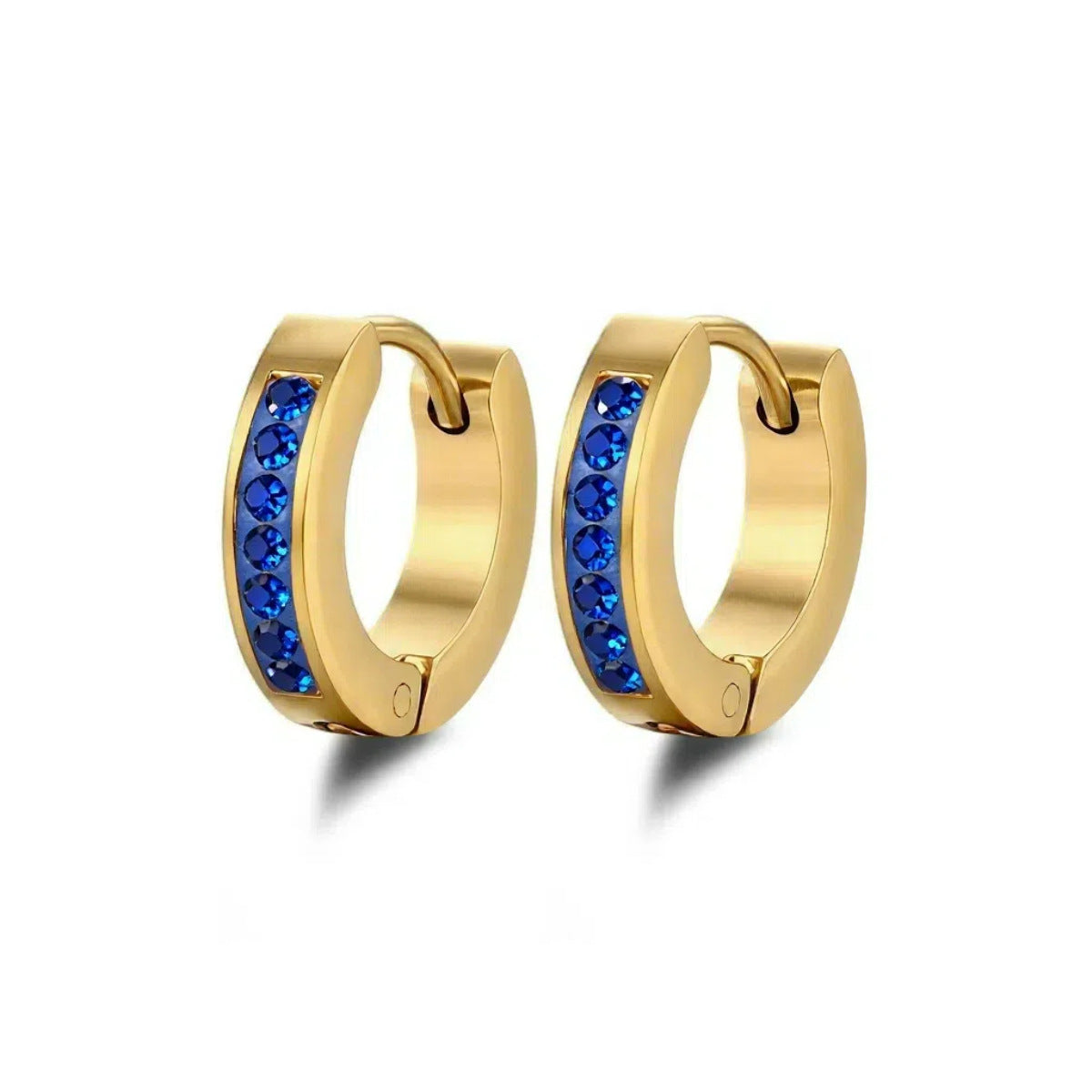 Wholesale 2PCS Titanium steel hoop earrings