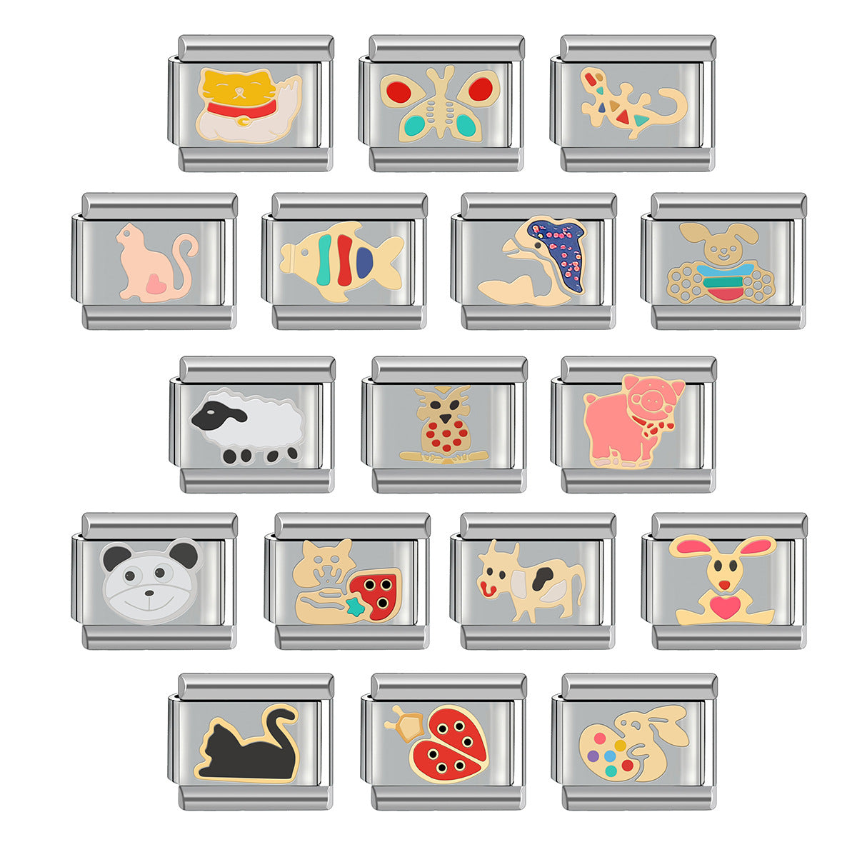 Wholesale Italian Charm Bracelet 9mm DIY  Super Cute  Creative Stainless Steel Composable Bracelet