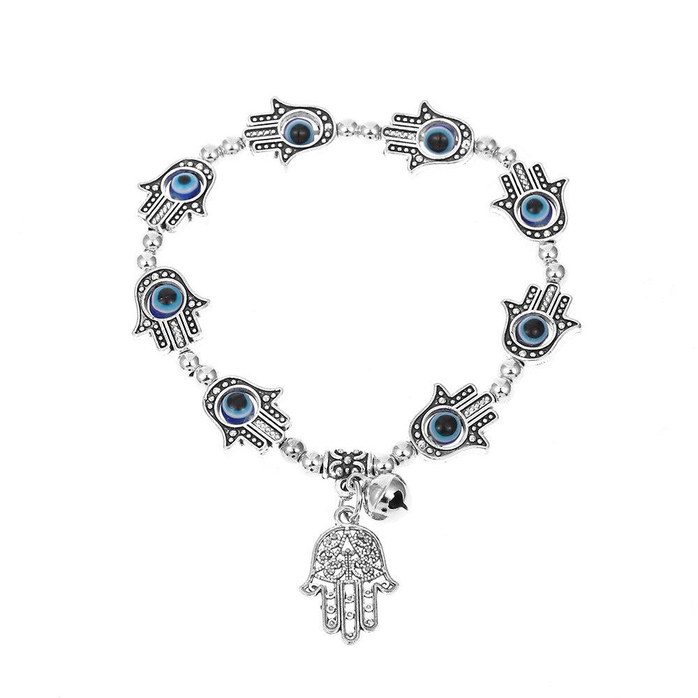 Wholesale Blue Devil Eye Resin Ball Bracelet Miyuki ACC-BT-MY009