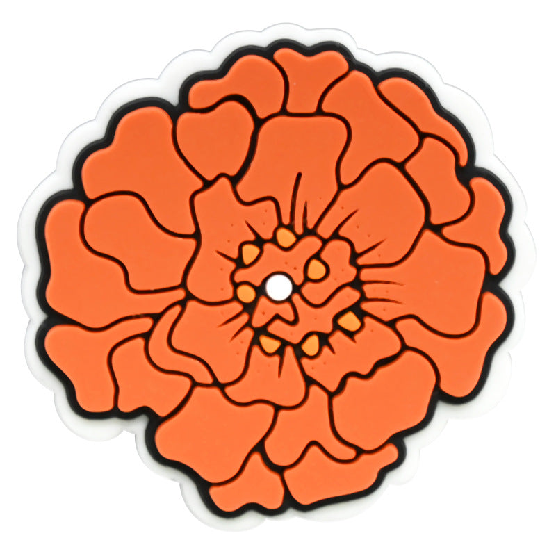 Wholesale Random 100pcs Day of The Dead PVC Soft Rubber Shoe Buckle Decoration ACC-SC-RYY075