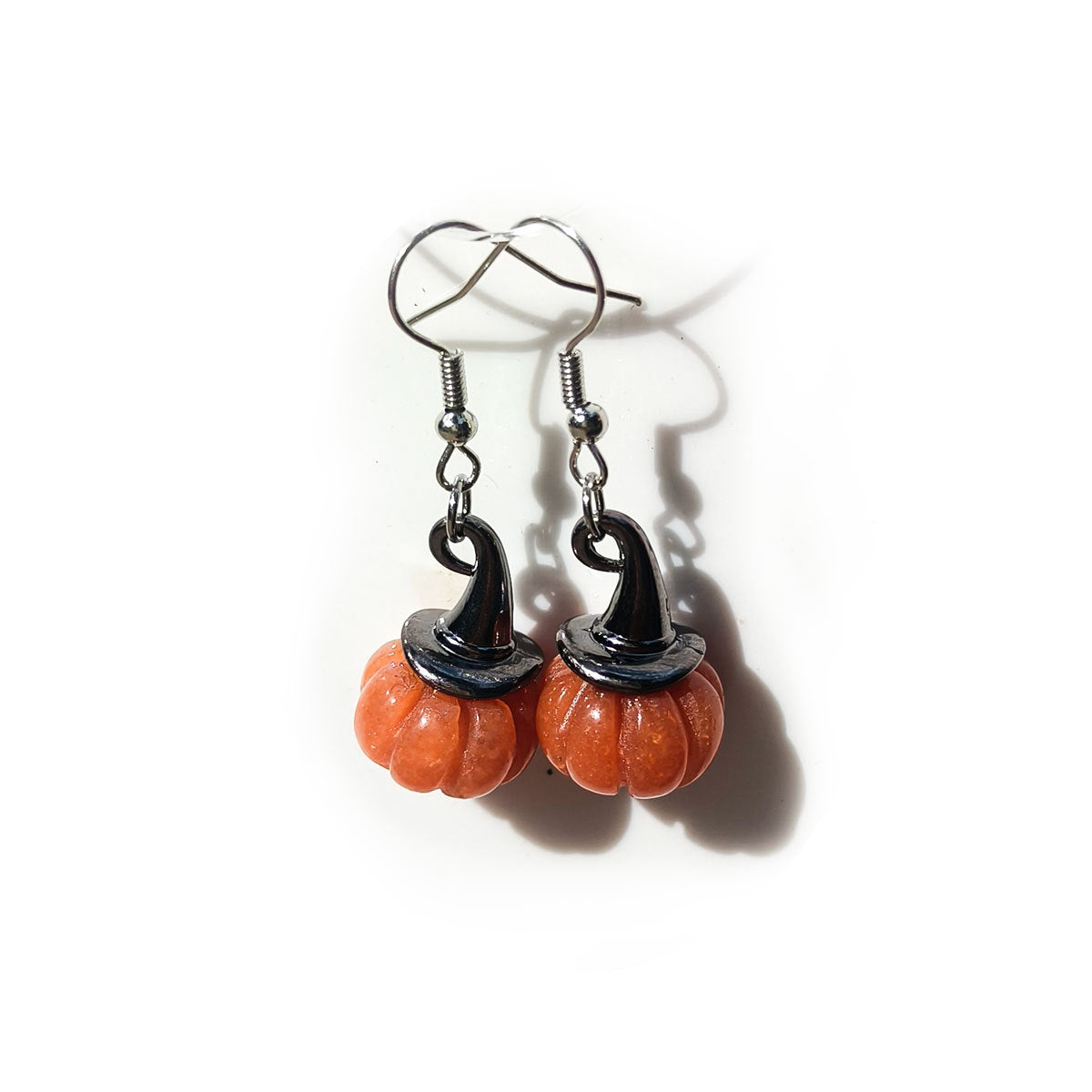 Wholesale Natural Stone Crystal Pumpkin Earrings Halloween Jewelry