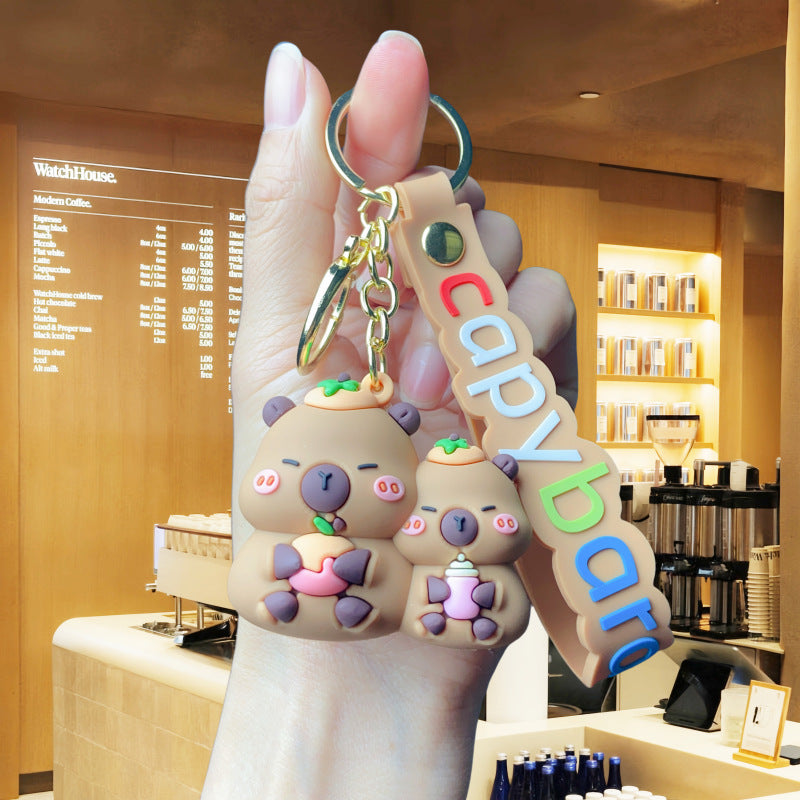 Wholesale Cute cartoon silicone keychain