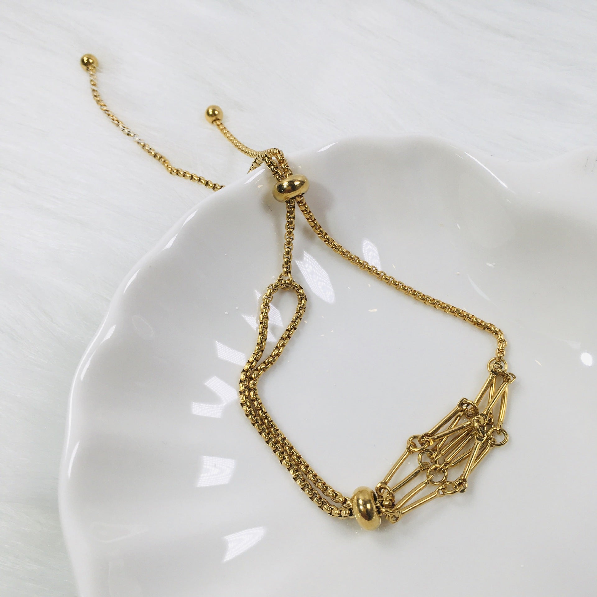 Wholesale Adjustable Replacement Crystal Metal Bamboo Hand Woven Mesh Bracelet ACC-BT-RongGuan002