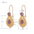 Wholesale  stainless steel inlaid natural stone retro earrings