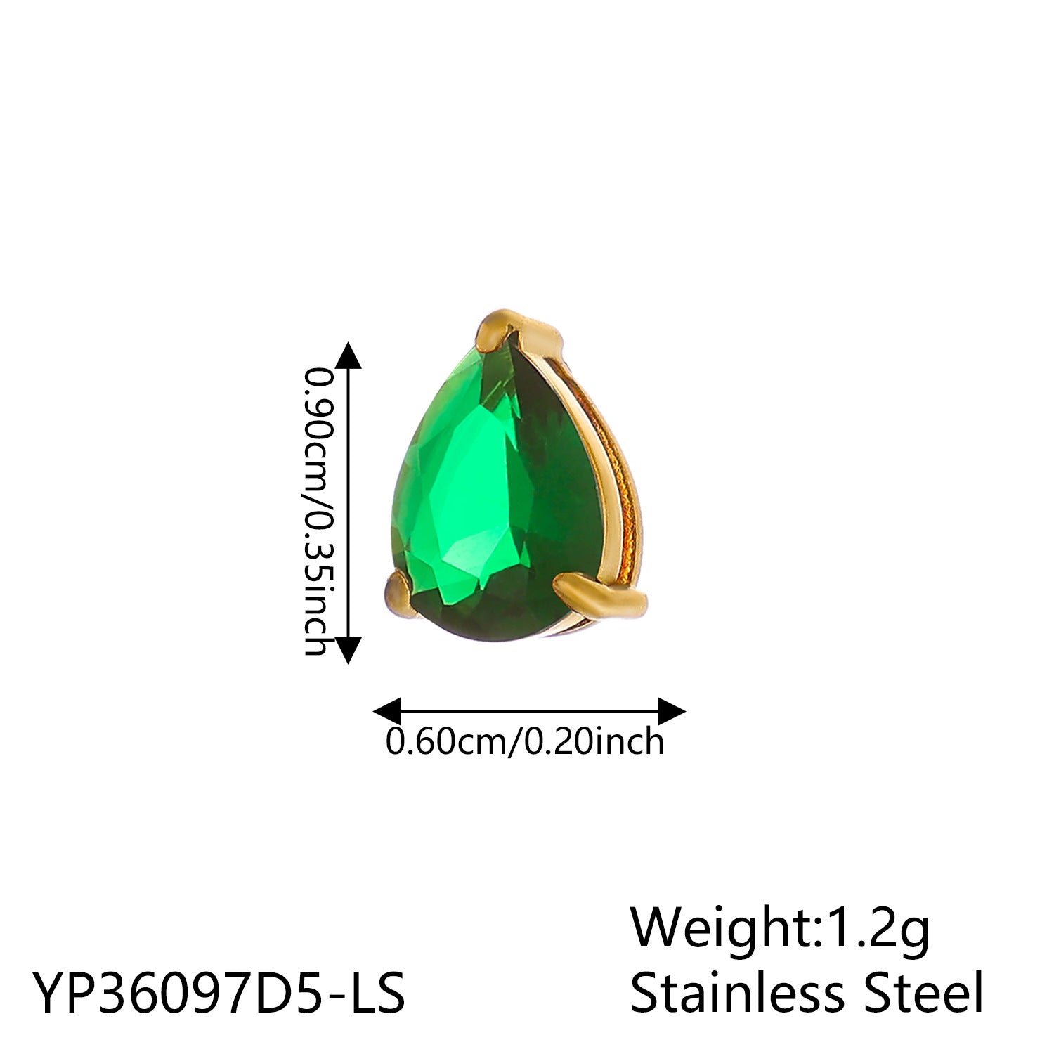 Wholesale December colorful zircon small water droplet DIY pendant