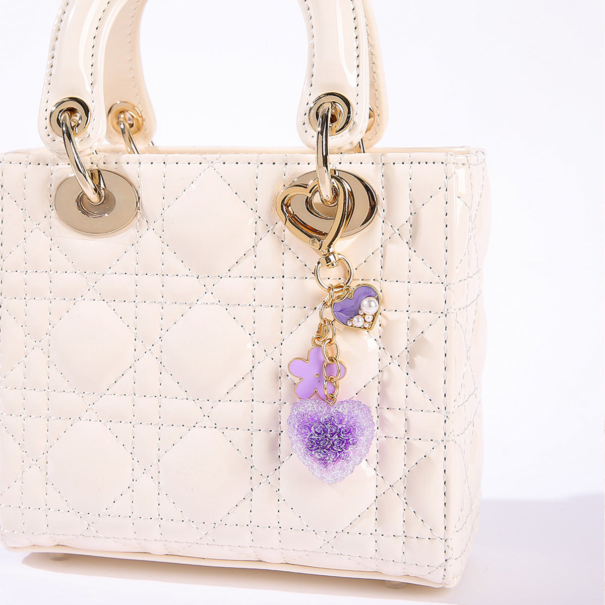 Wholesale  Love Flower Colorful Pendant Keychain