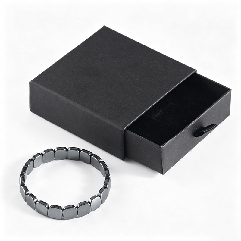 Wholesale Geometric Black Jade Beaded Bracelet,  Unisex Elastic Fashion Accessory