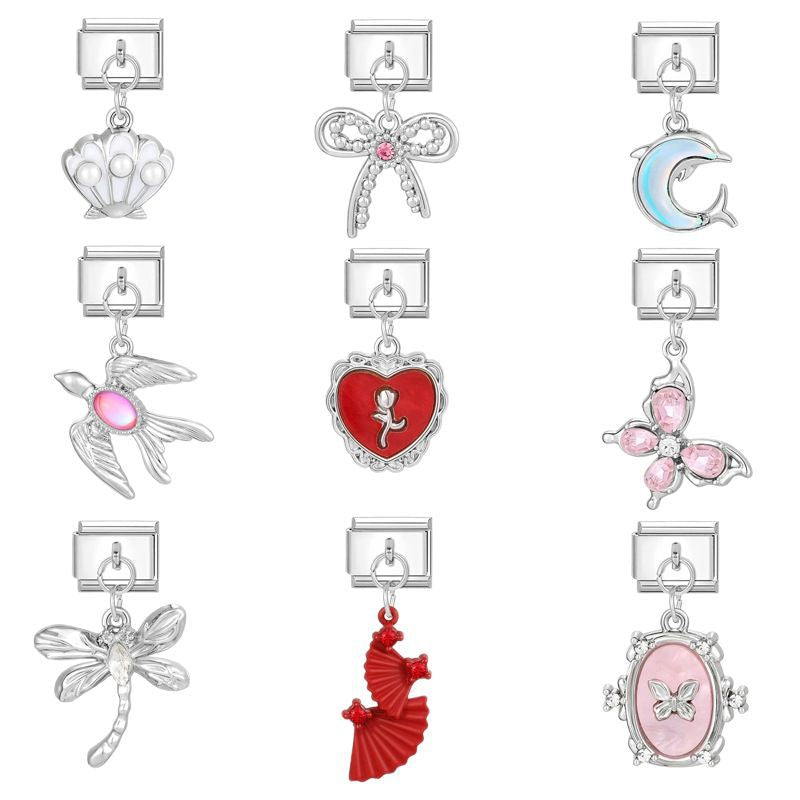 Wholesale 9mm Italian Charm Starter Bracelets DIY Pendant Stainless Steel Composable Bracelet