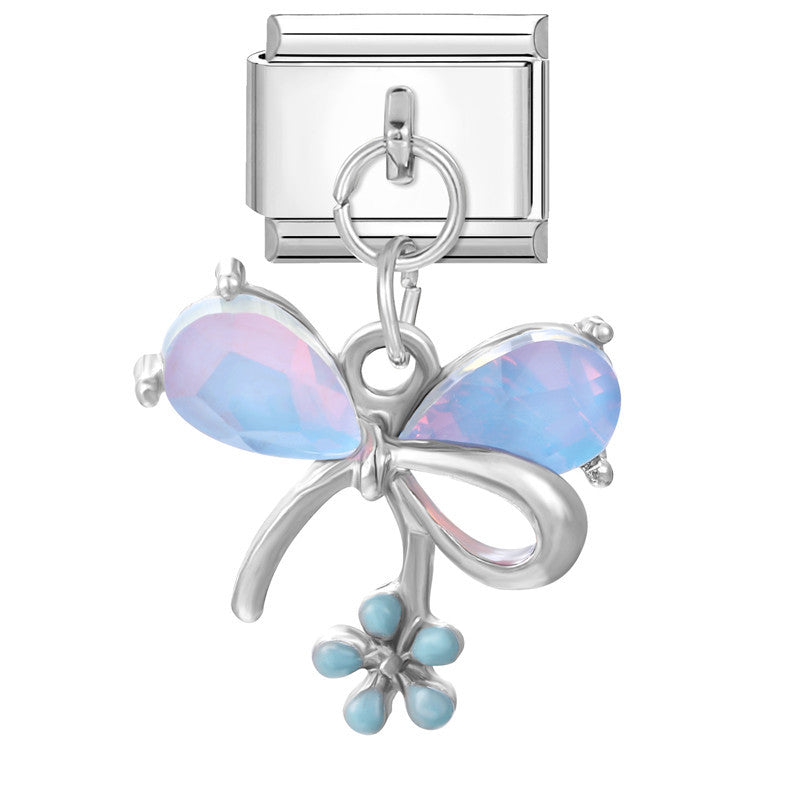 Wholesale Italian modular steel heart pendant DIY bracelet accessories