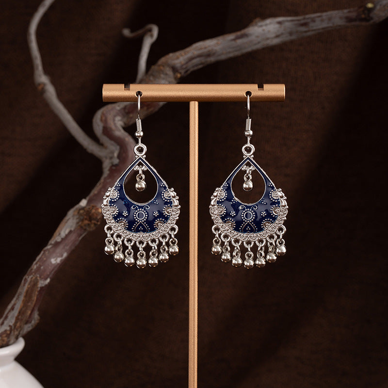 Wholesale Ethnic style earrings retro bohemian tassel pendant earrings
