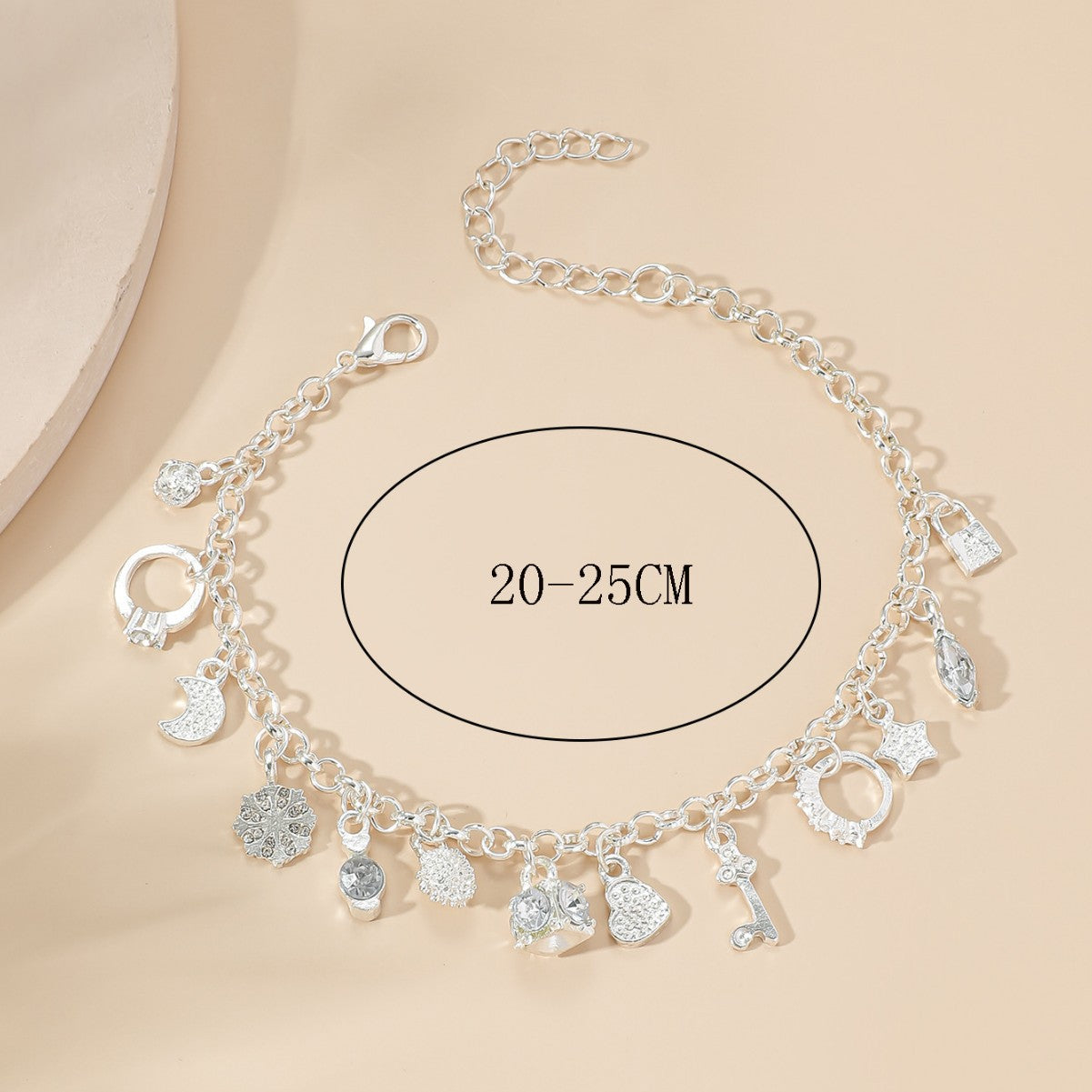 Wholesale Vintage Snowflake Star Key Anklet
