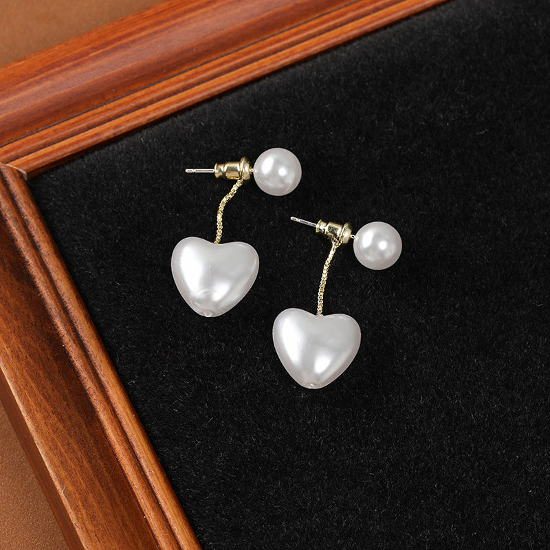 Wholesale S925 Silver Needle Heart Pearl Earrings ACC-ES-ZhiShifang003
