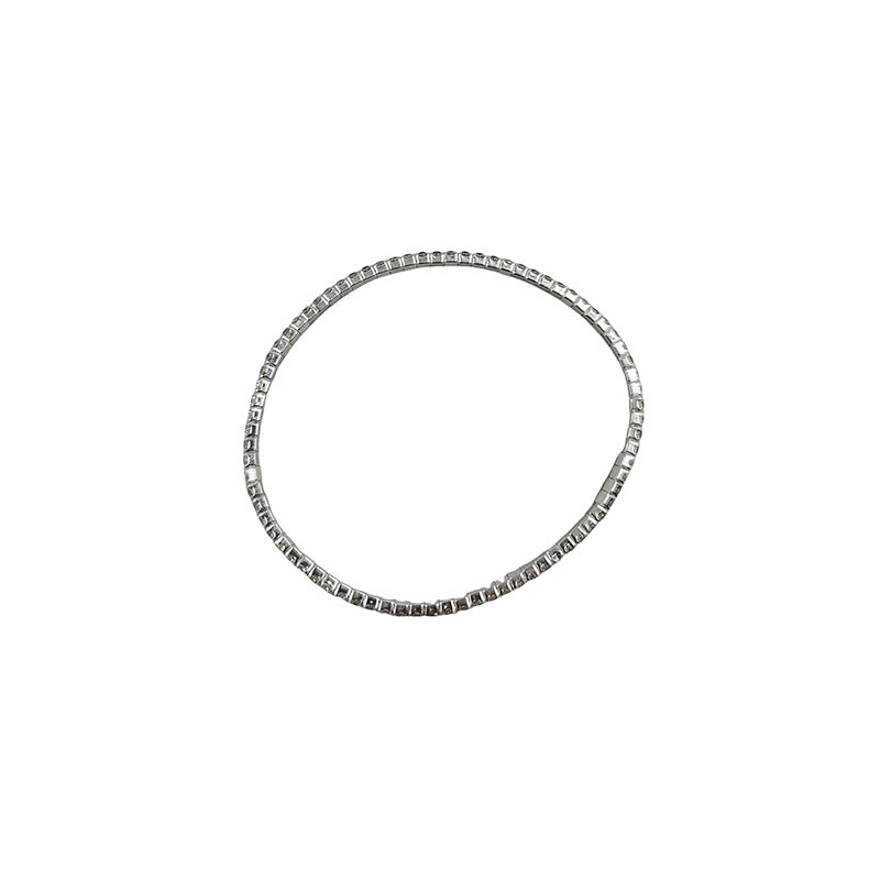 Wholesale Alloy Electroplated Bracelet with Multiple Rows of Ring Opening Rhinestones Layered Bracelet Set ACC-BT-Miaosi002