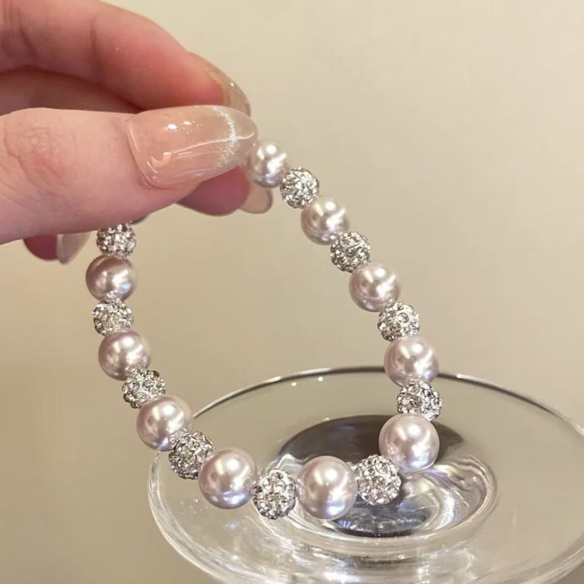 Wholesale Elegant Pearl Necklace For Women Copper Zircon Pendant Chic Collarbone Jewelry Boutique Resale Gift