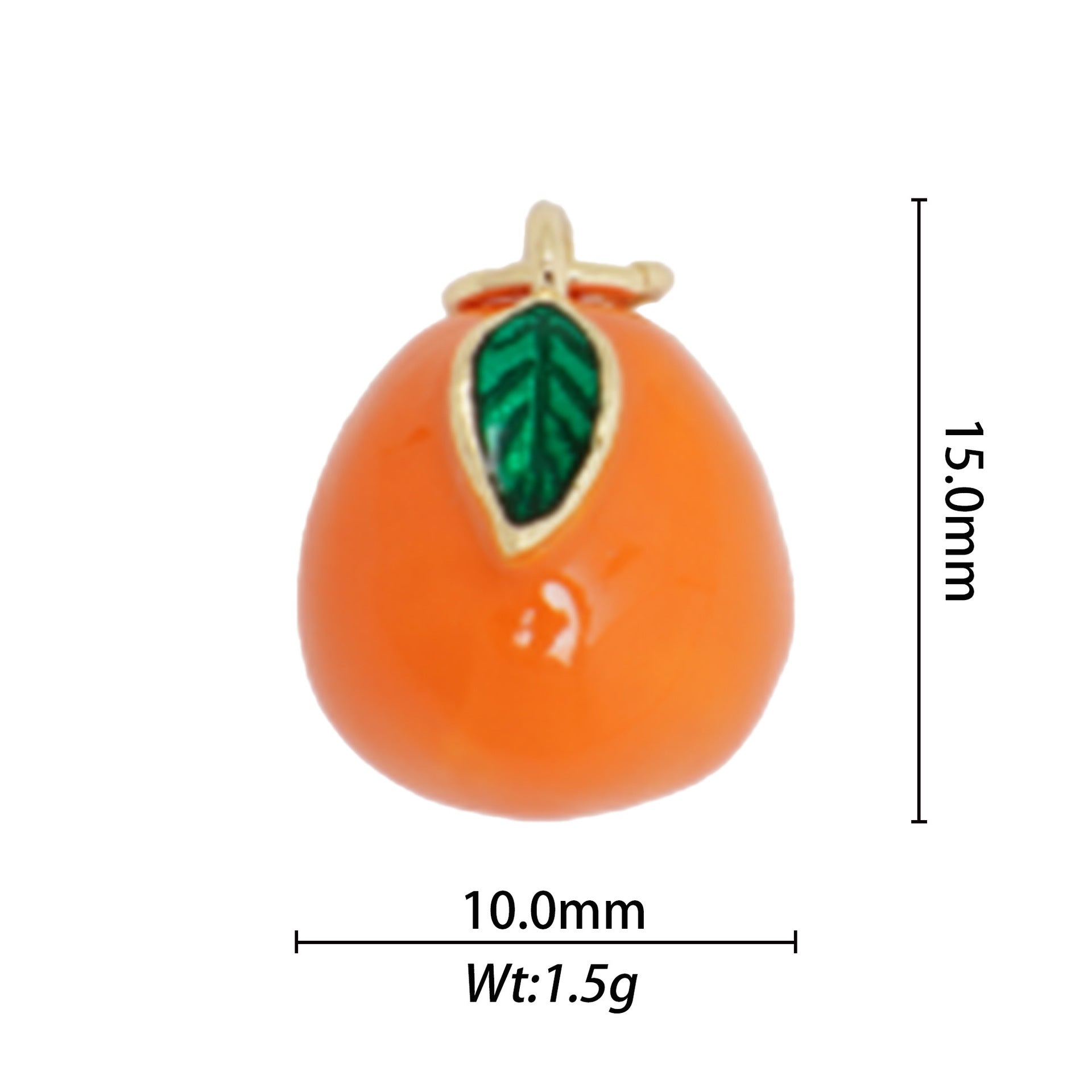 Wholesale 10pcs Cute 18k Copper Fruit DIY Necklace Pendant