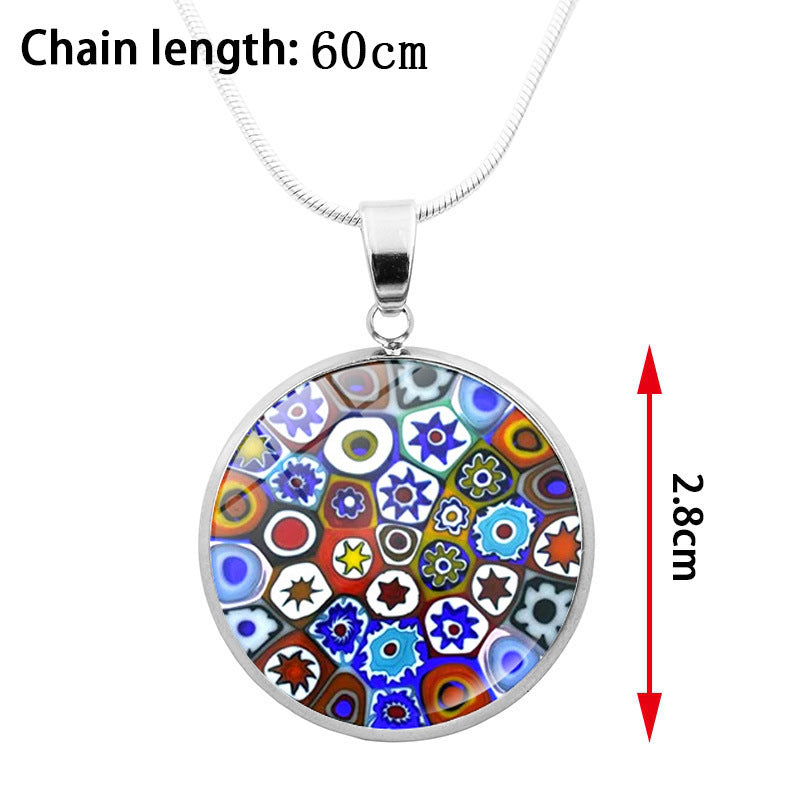 Wholesale Glass Pendant Necklace Sweater Chain