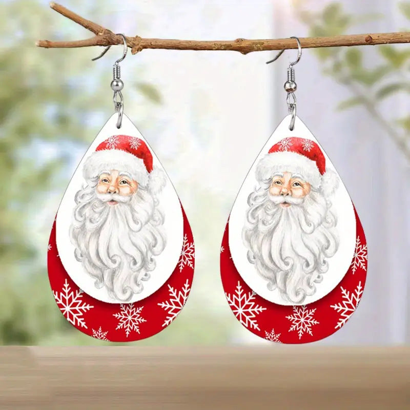 Wholesale Santa Dwarf Christmas Tree Earrings