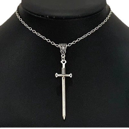 Wholesale Gothic Cross Sword Pendant Necklace Dark Fashion Accessory Gift for Boutique Resale