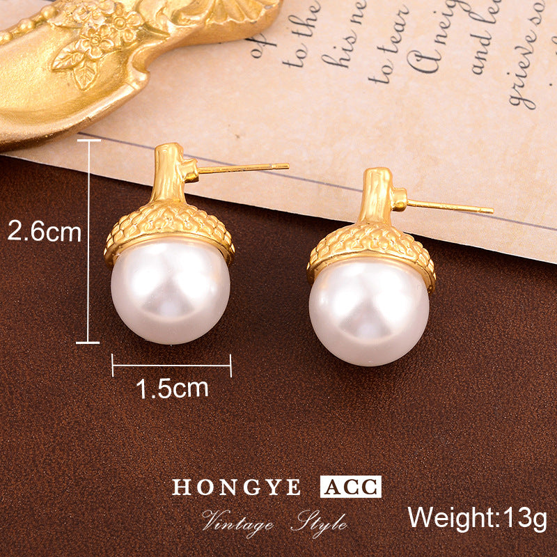 Wholesale Vintage Pearl Flower Earrings