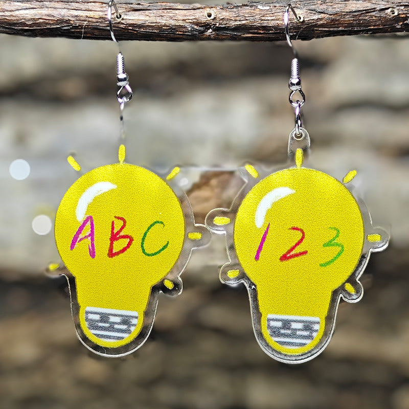 Wholesale Glowing light bulb earrings
