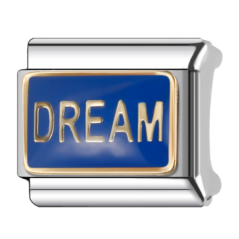 Wholesale Italian Charm Bracelet 9mm DIY Splicing Creative Pattern Stainless Steel Composable Bracelet