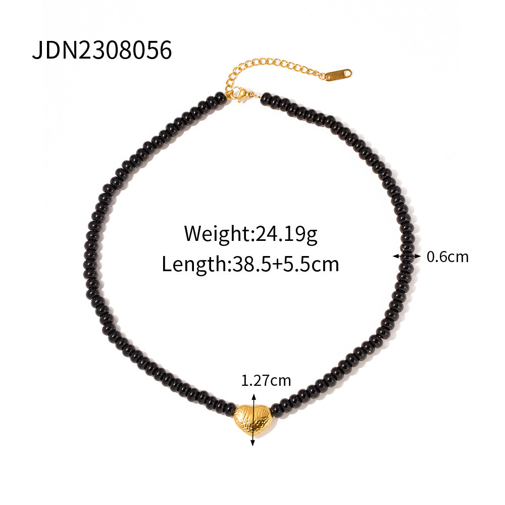 Wholesale Heart Series Vintage Love Necklace Stainless Steel ACC-NE-Wanx002