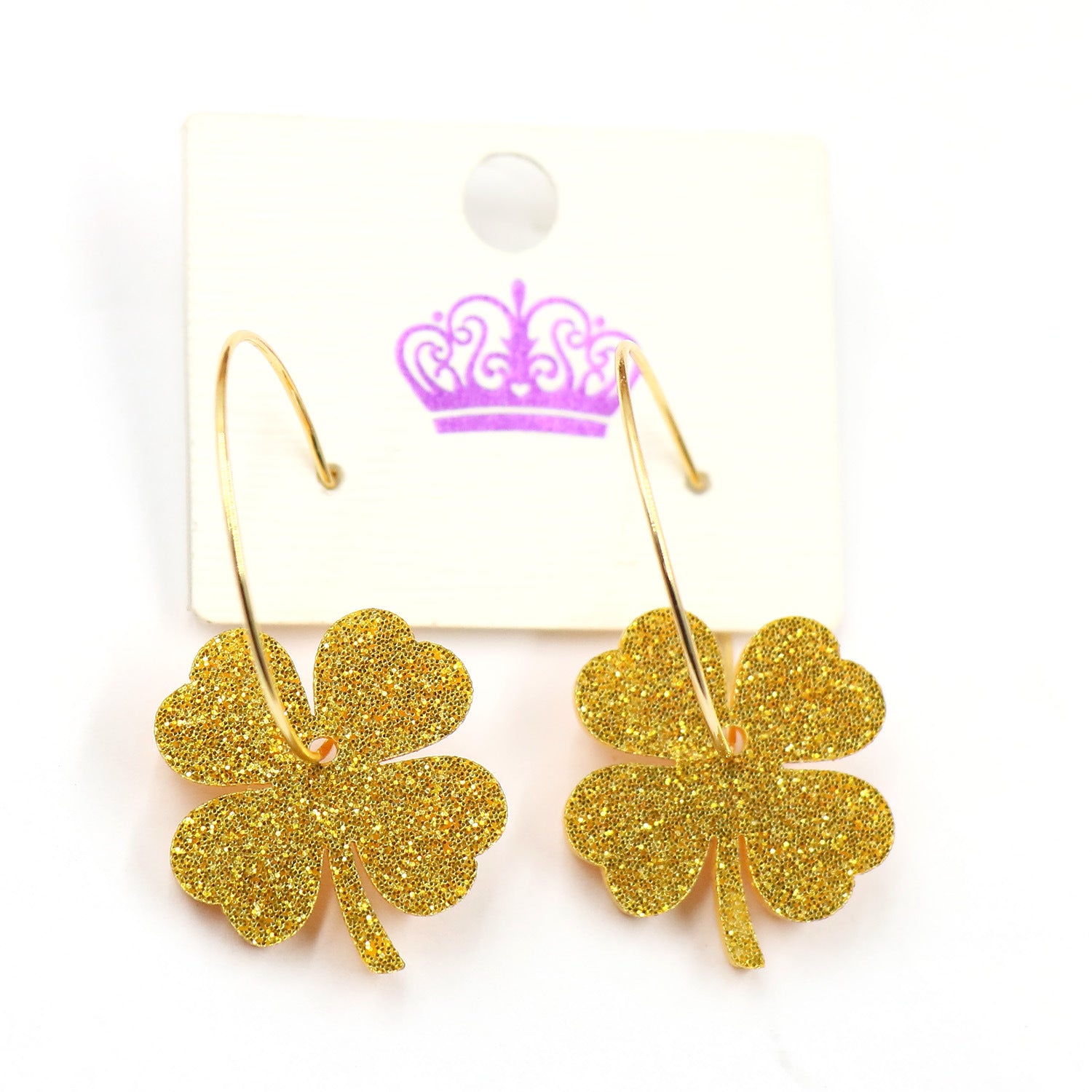Wholesale St. Patrick's Day Shamrock Acrylic Earrings