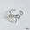 Wholesale  stainless steel diamond ring love bow open design  ring suit