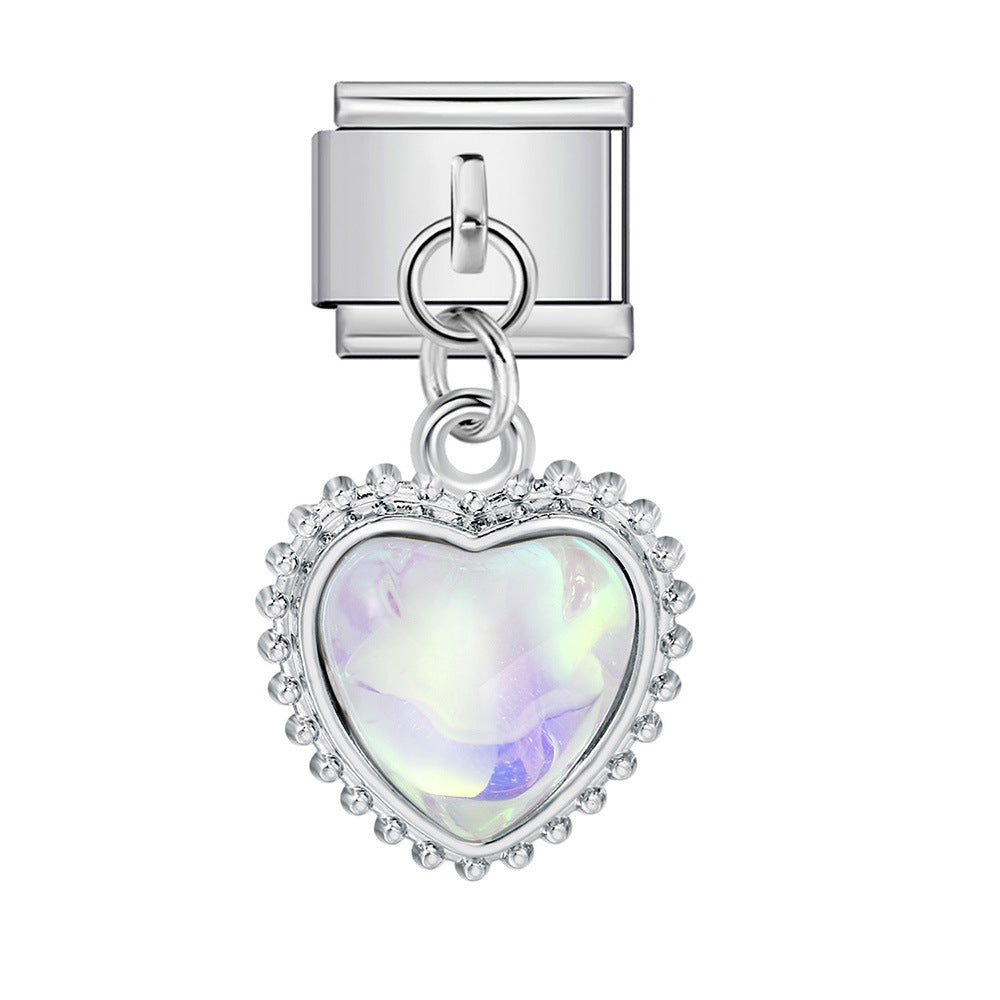 Wholesale Italian Charm Bracelet 9mm DIY Cute silver pendant  Creative Stainless Steel Composable Bracelet