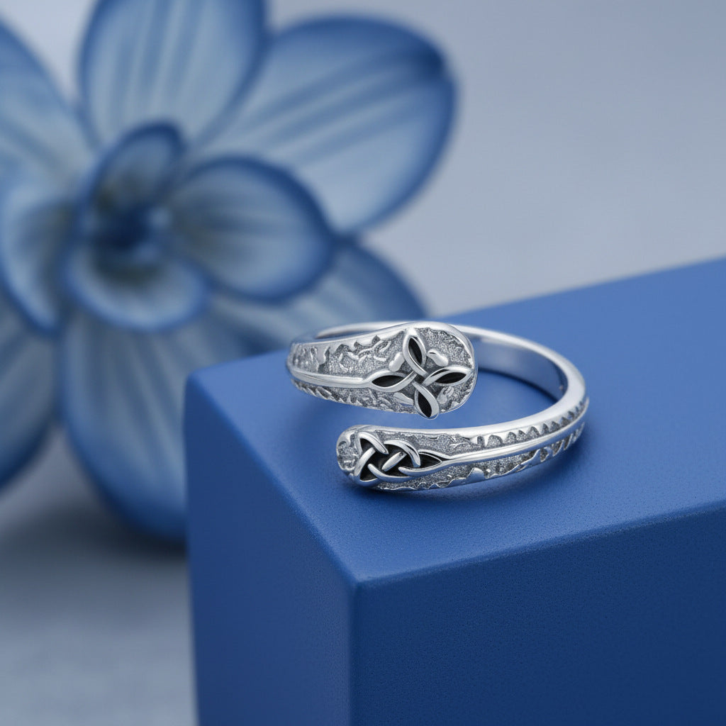 Wholesale Gold Plated Copper Celtic Knot Ring,  Adjustable Geometric Unisex Ring,  Everyday Wear Fashion Accessory