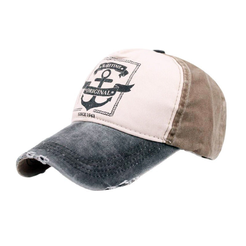 Wholesale  anchor retro distressed washed baseball cap