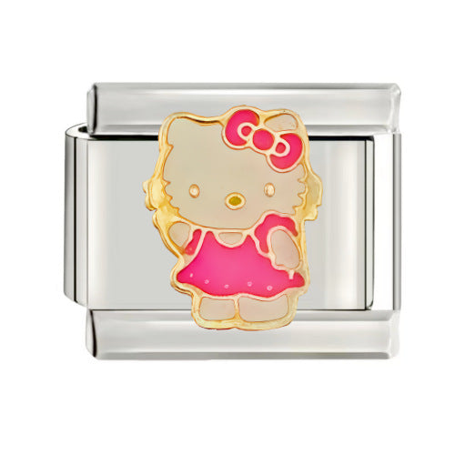 Wholesale Italian Charm Starter Bracelets DIY square Single Section Creative Stainless Steel Composable Bracelet