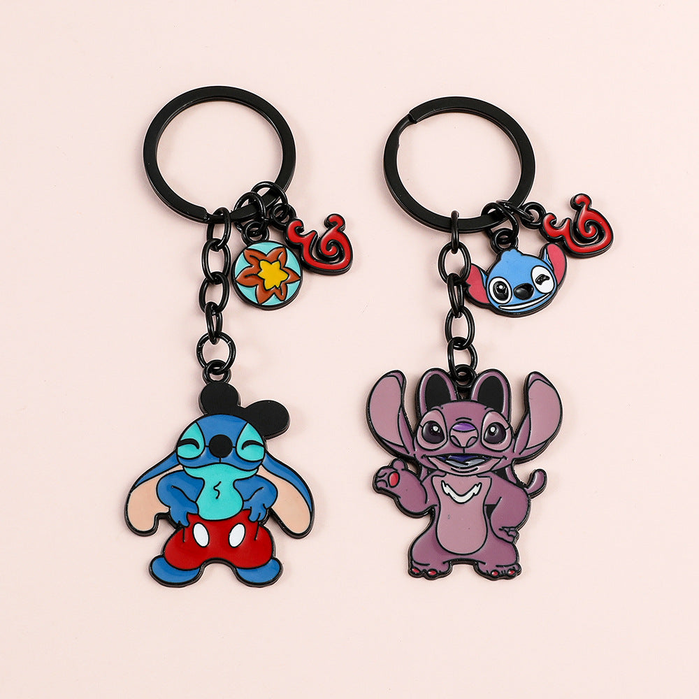 Wholesale  Cartoon  Cute Alloy Keychain Simple Metal Pendant  ACCVIP