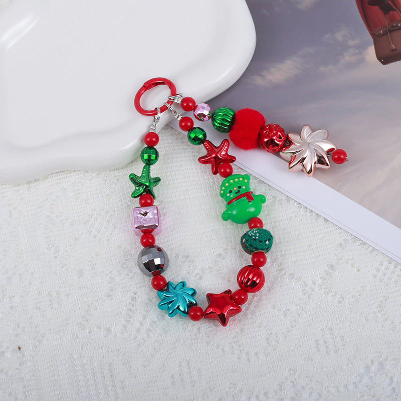 Wholesale Christmas beaded  keychain