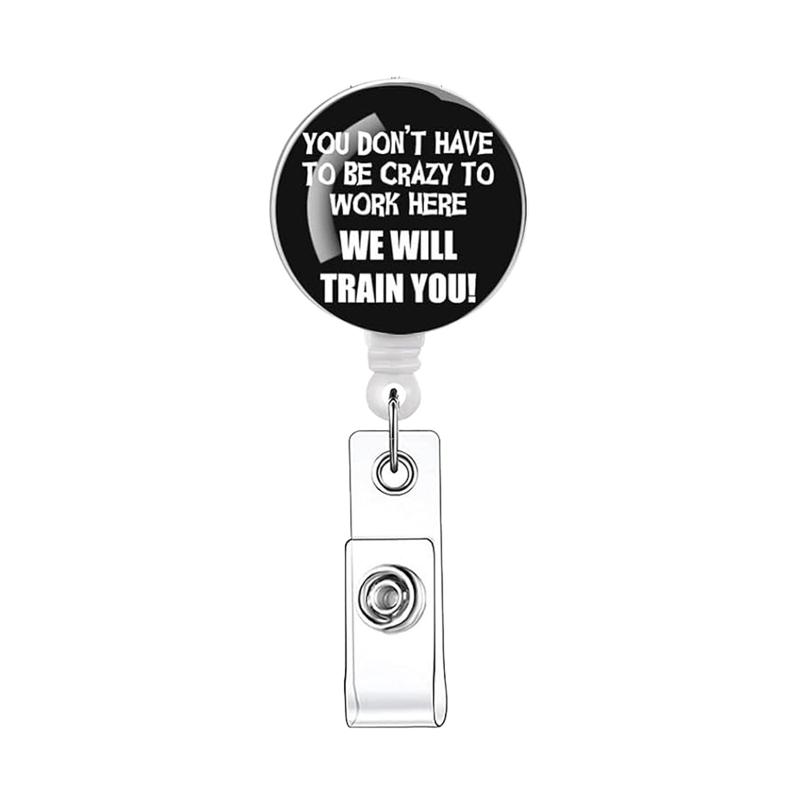 Wholesale Acrylic Retractable Badge Holder with English Quote for Everyday Office Use