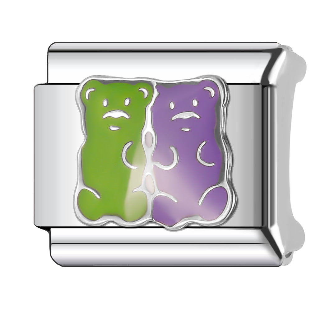 Wholesale Italian Charm Bracelet 9mm DIY Splicing Ocean Series Animal Stainless Steel Composable Bracelet