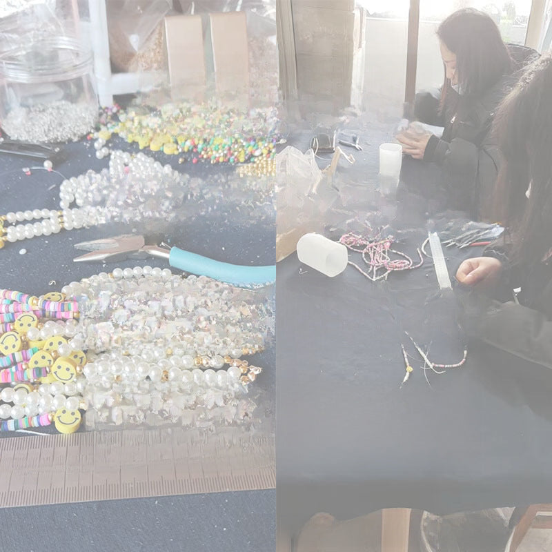 Wholesale Rice Bead Flower Necklace