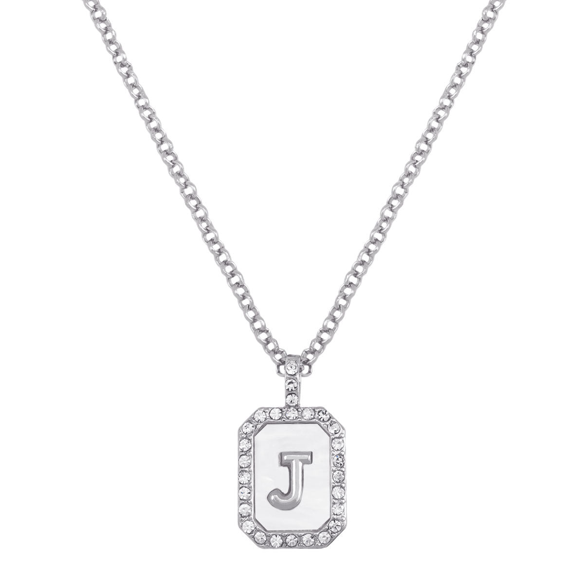 Wholesale Letter Diamond Set Alloy Necklace ACC-NE-JiaQi001