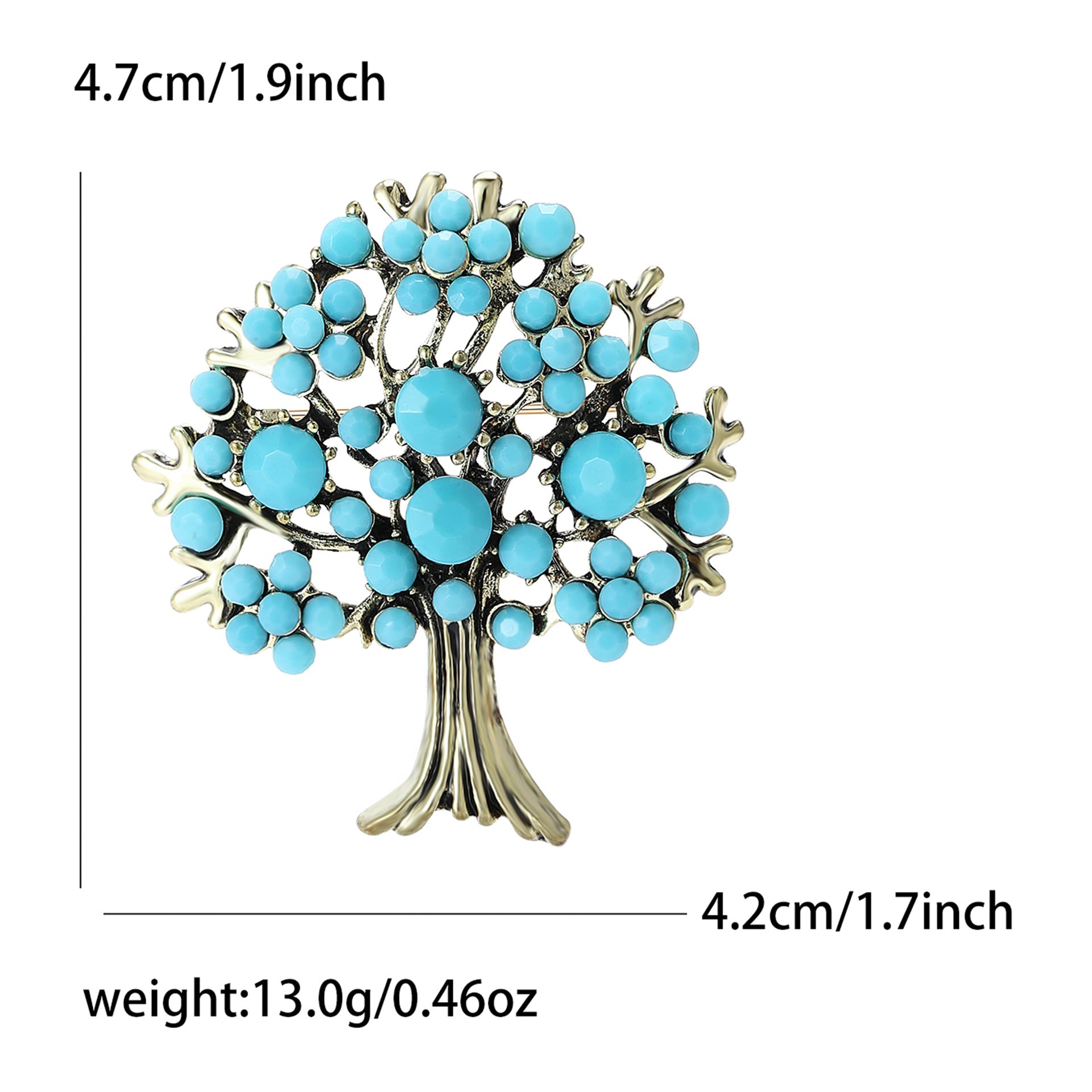 Wholesale Chic Tree Of Life Brooch Pin Alloy Rhinestone Red Women S Fashion Accessory Party Gift Resale