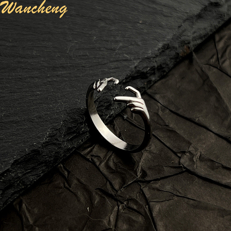 Wholesale Stainless Steel Ring Open No Fading 18K Gold Plated ACC-RS-WanCh003