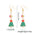 Wholesale Christmas ornaments diamond-encrusted Christmas tree snowflake wreath earrings