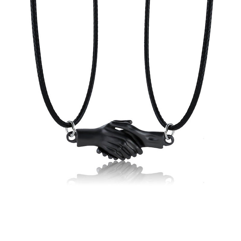 Wholesale Palm Magnet Pendant Handshake Clavicle Chain Choker Necklace ACC-NE-JiuS004