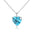 Wholesale S925 Sterling Silver Love Heart-shaped Pendant Heart-shaped Zircon Color Treasure Necklace