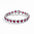 Wholesale Sterling Silver Diamond Heart Shaped Ruby Bracelet