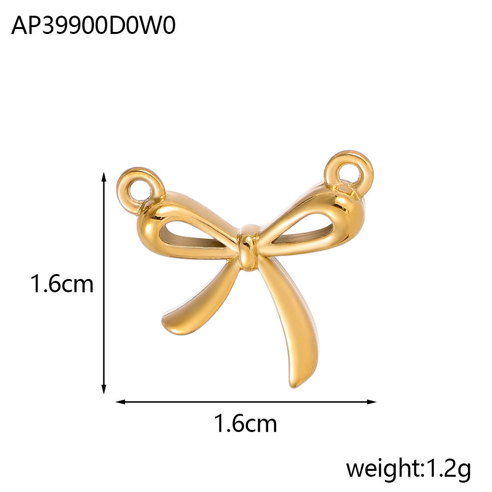 Wholesale Stainless Steel Bow DIY Pendant