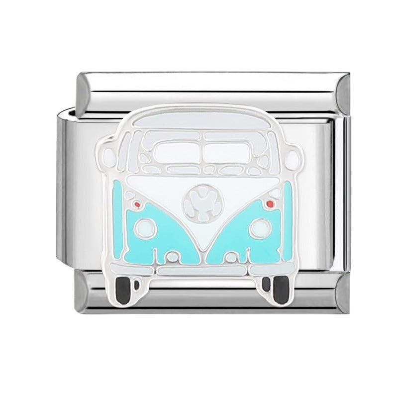 Wholesale Italian Charm Bracelet 9mm DIY Splicing Cute Cartoon Titanium Steel Composable Bracelet