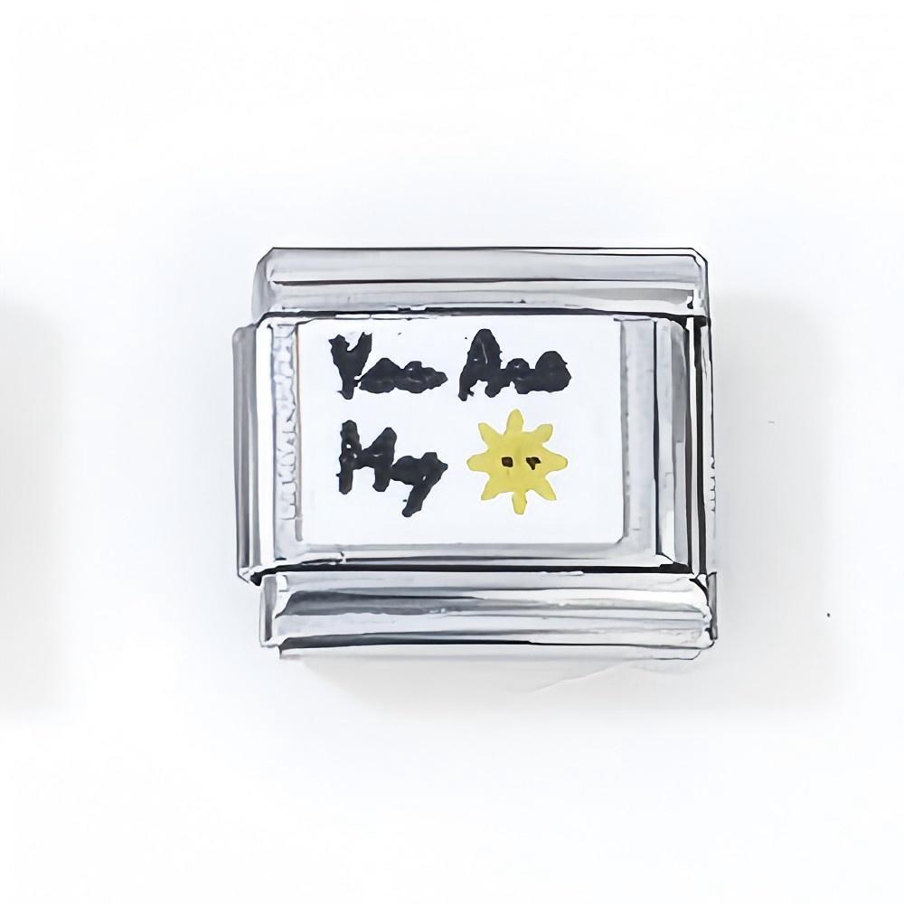 Wholesale 10pcs Italian Charm Bracelet 9mm DIY Splicing English Star Moon Stainless Steel Composable Bracelet